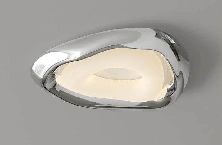 Zilveren design plafondlamp