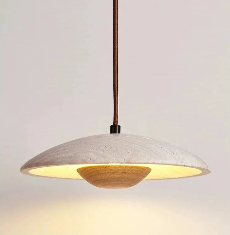 Suspension de chevet LUXELY LED crème style wabi-sabi