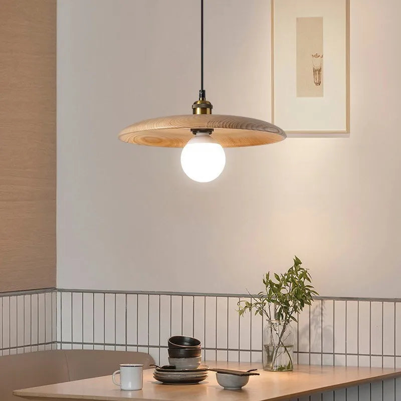Nordic wood pendant light