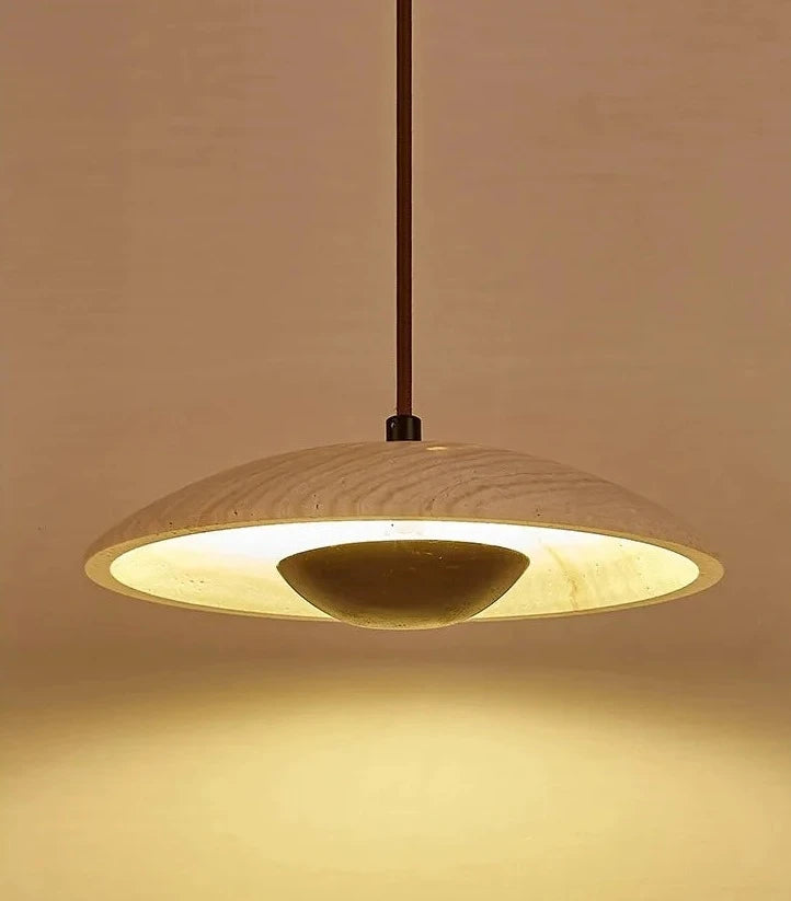 Suspension de chevet LUXELY LED crème style wabi-sabi