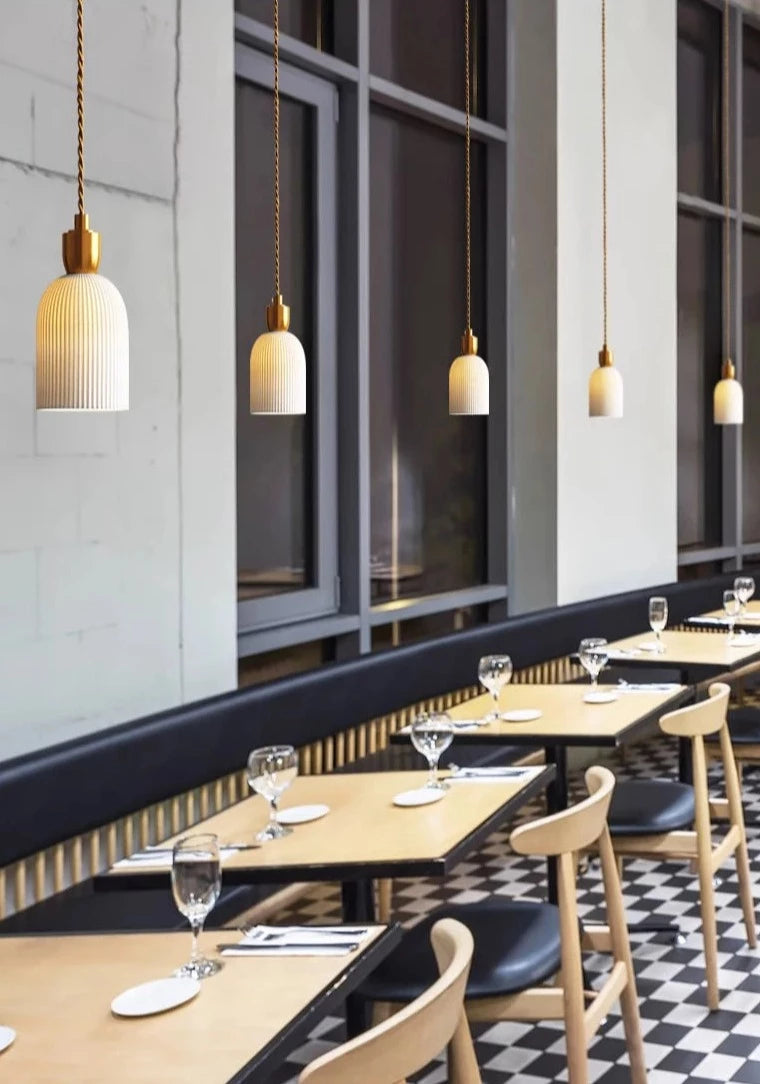 Ceramic pendant light