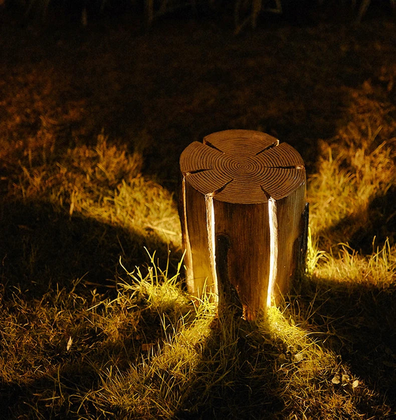 Lampe imitation souche d'arbre LUXEMENT créative