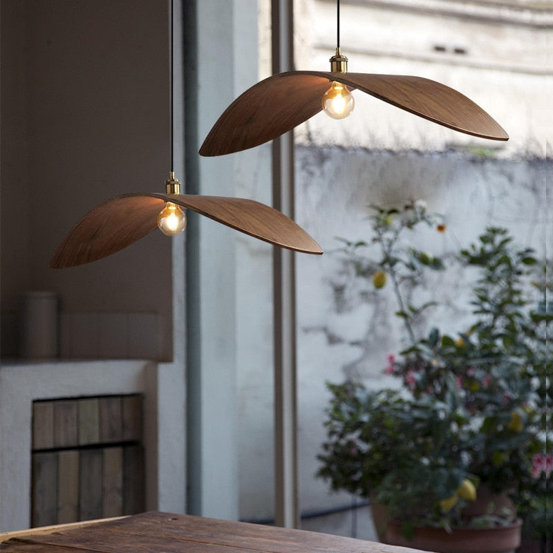 Luz de madera Wabi-Sabi