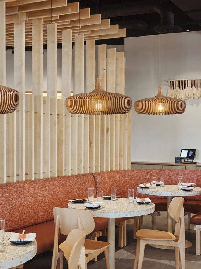 LUXE japanse retro houten boomstam hanglamp