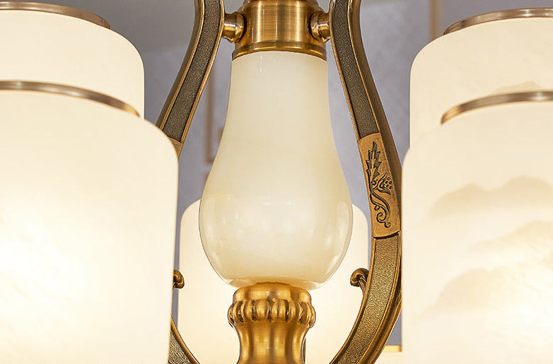 Natürlicher Jade-Kronleuchter Palast