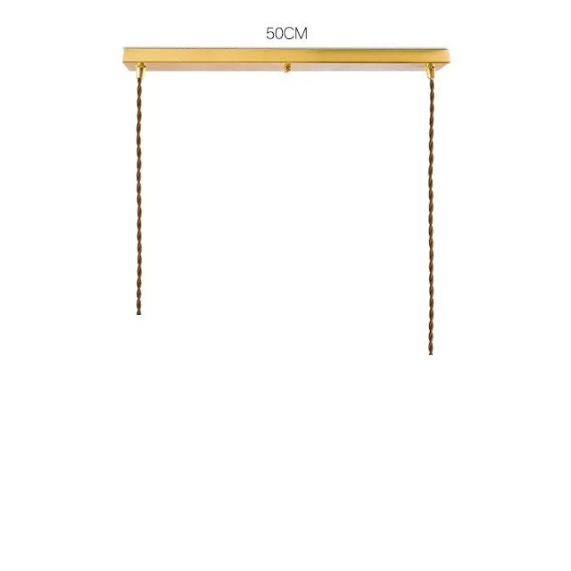 Two-cord brass ceiling mount for LUXELY pendant lights, 50cm wide, ideal for minimalist or modern lighting setups.