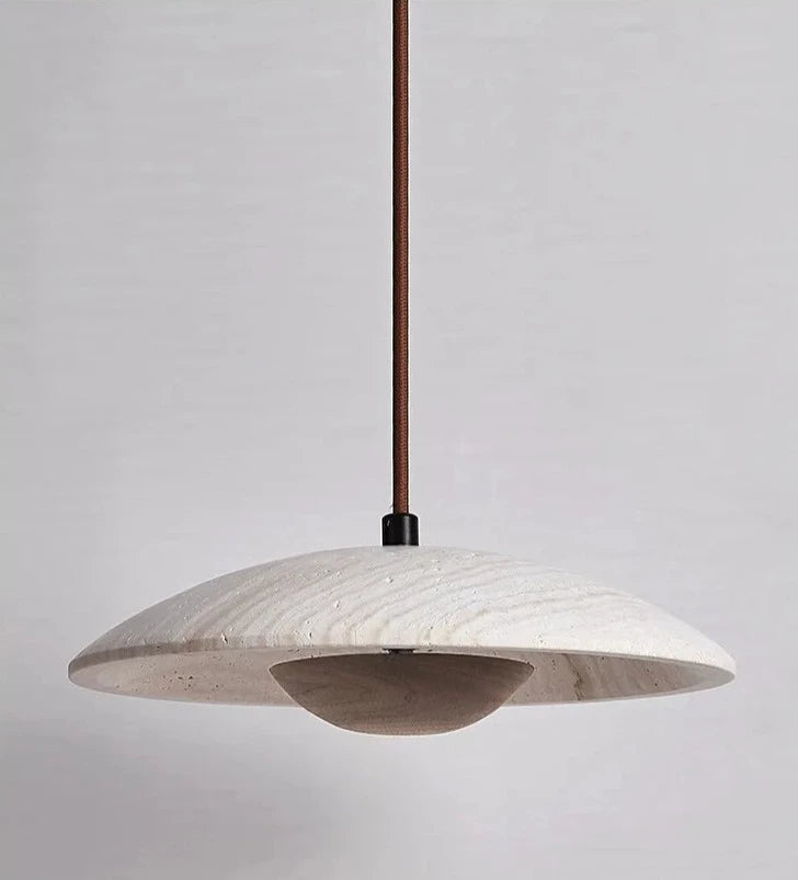 Suspension de chevet LUXELY LED crème style wabi-sabi