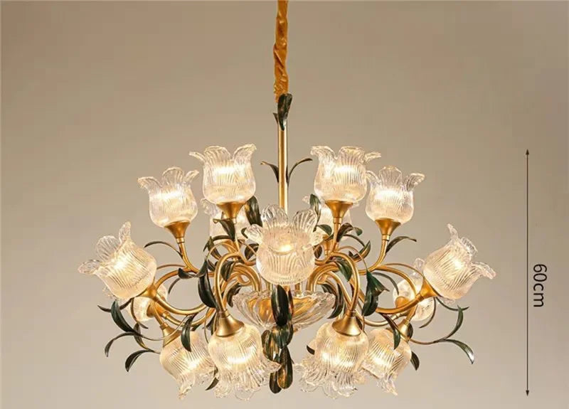 Lussuoso lampadario vintage francese