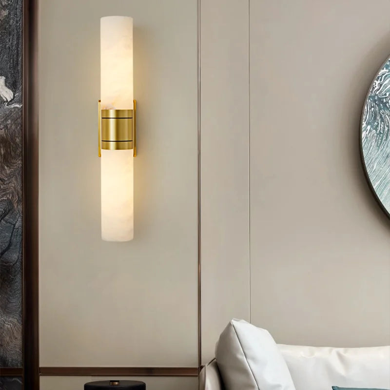LUXELY High-End Kupfer-Marmor-Wandleuchte mit kreativem Design