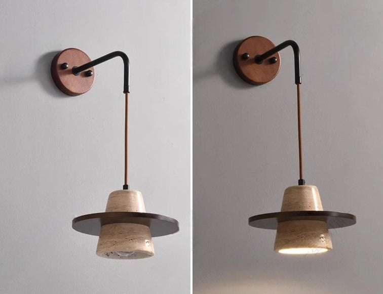 LUXE Travertijn stenen LED hanglamp