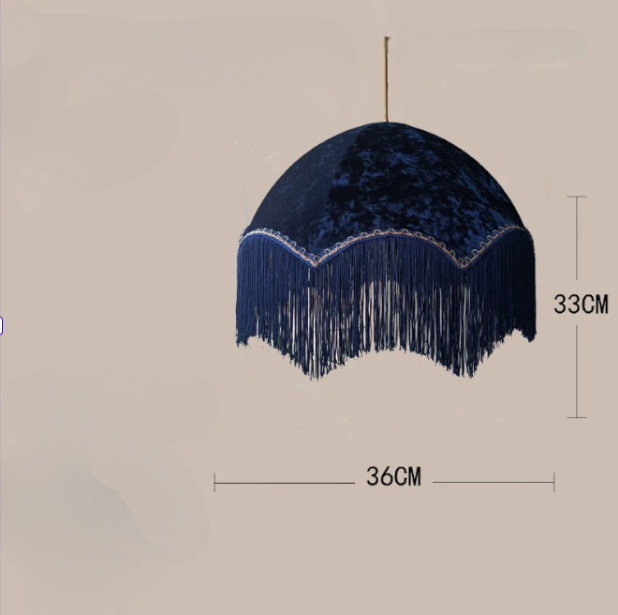 French retro tassel fabric chandelier