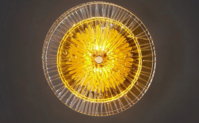 Lampada da parete moderna in vetro a forma di loto