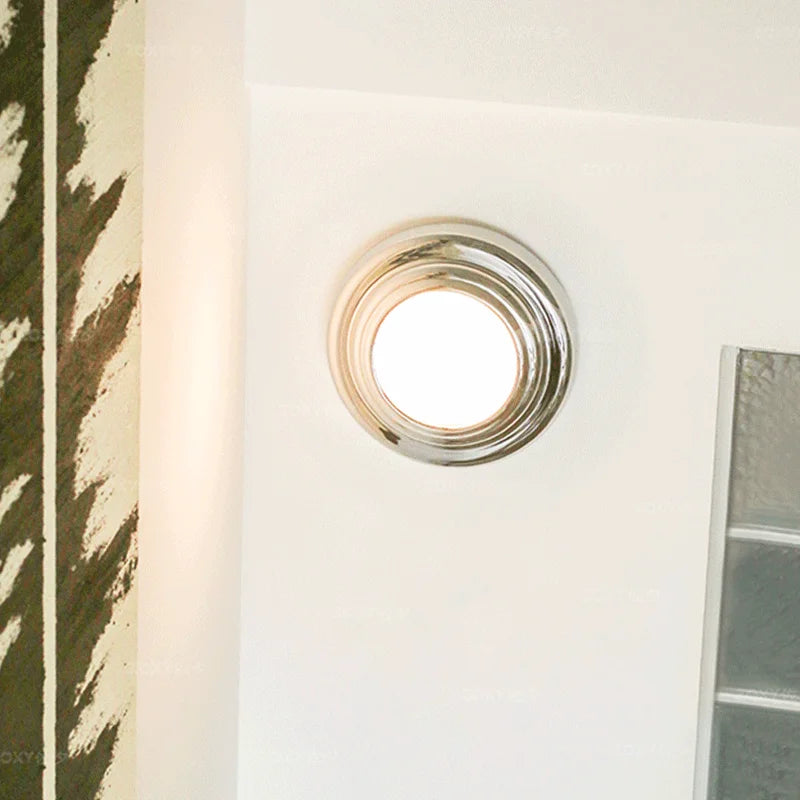 Chrome minimalist modern wall lamp