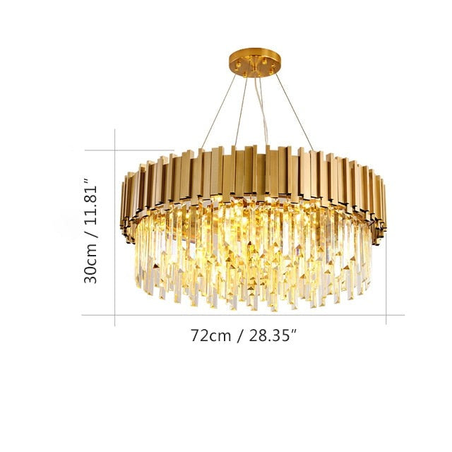 Goldener Kristall-Kronleuchter