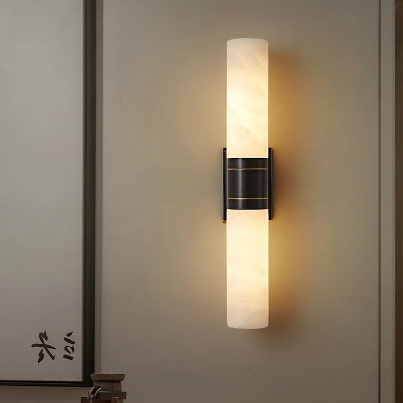 LUXELY High-End Kupfer-Marmor-Wandleuchte mit kreativem Design