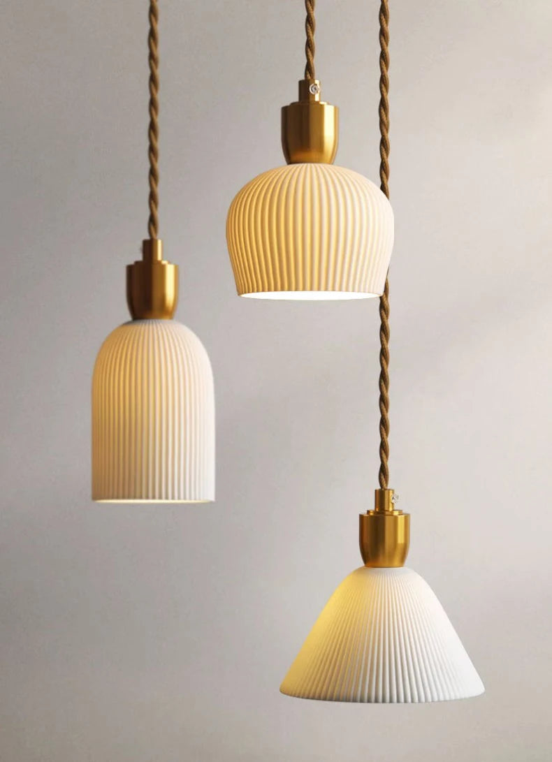 Ceramic pendant light