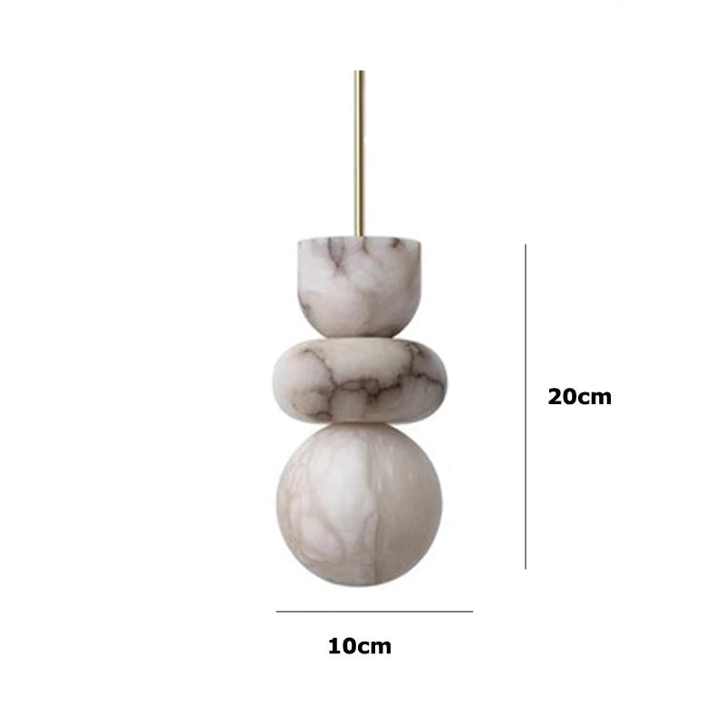 Dimensions of small stacked marble LED pendant light. Marble LED pendant light – modern ceiling lamp dimmable with 7W LED.