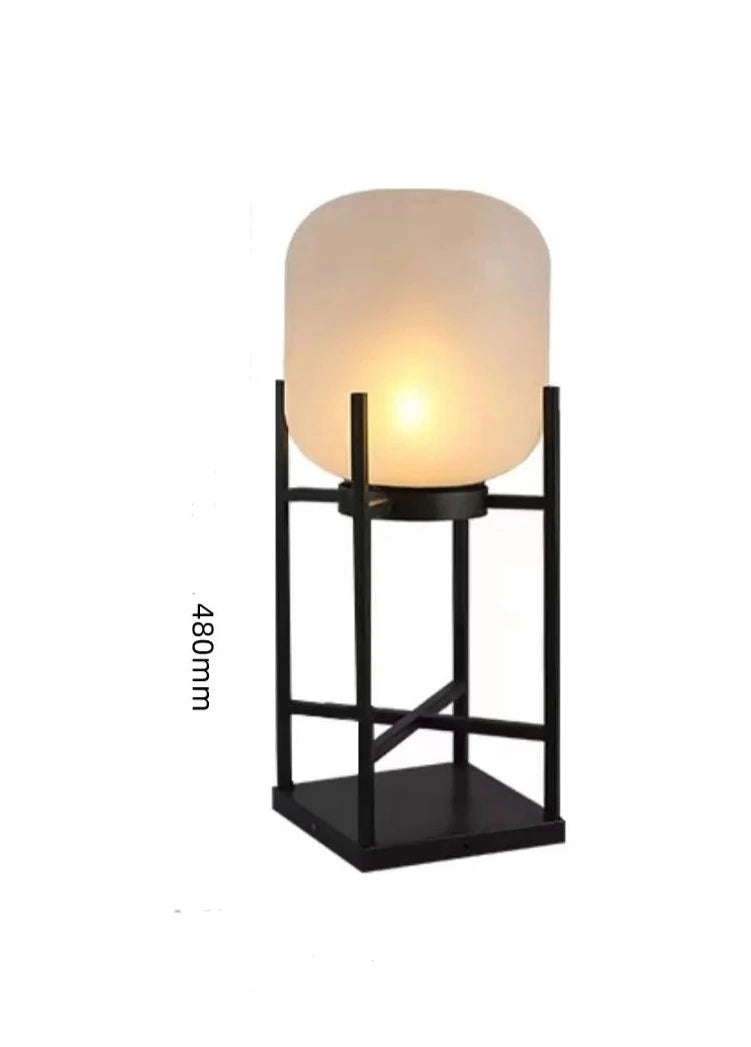 Compact 480mm LUXELY solar powered outdoor light, perfect for garden borders and villa walkways.