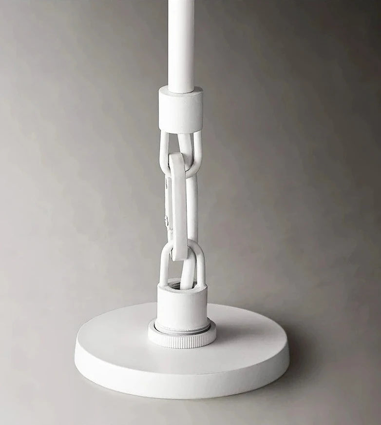 Close-up of ceiling mount and chain of LUXELY rattan pendant light, showcasing sturdy construction and adjustable height.