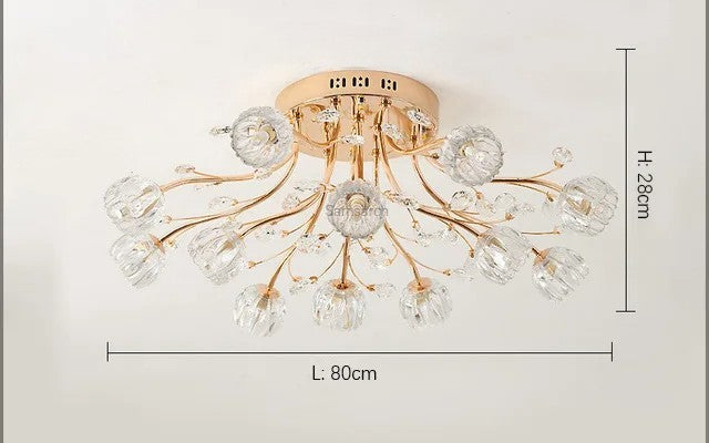 Nordic luxury flower glass chandelier