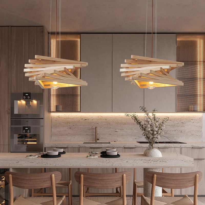 Lámpara colgante de diseño artístico Wabi sabi