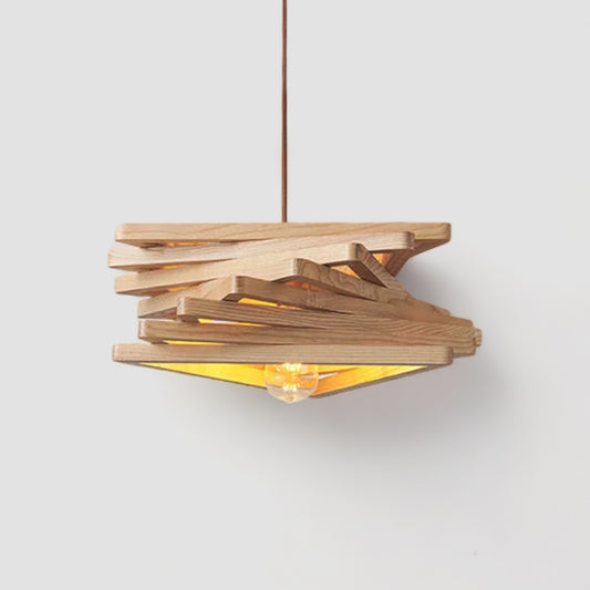 Pendellampa i Wabi sabi-konstdesign