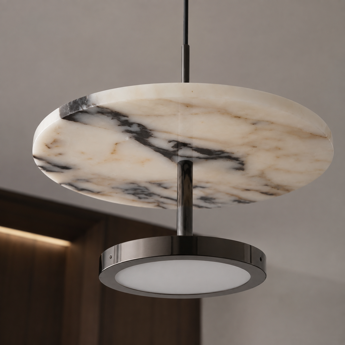 Alabaster modern lyxig pendellampa