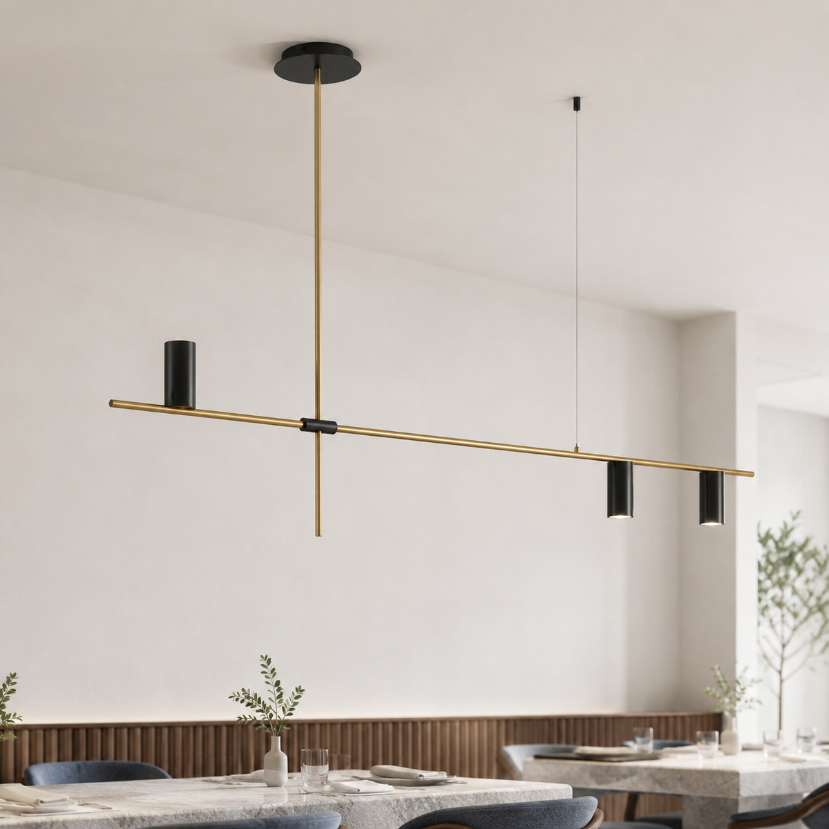 Restaurant modern minimalist spotlight bar