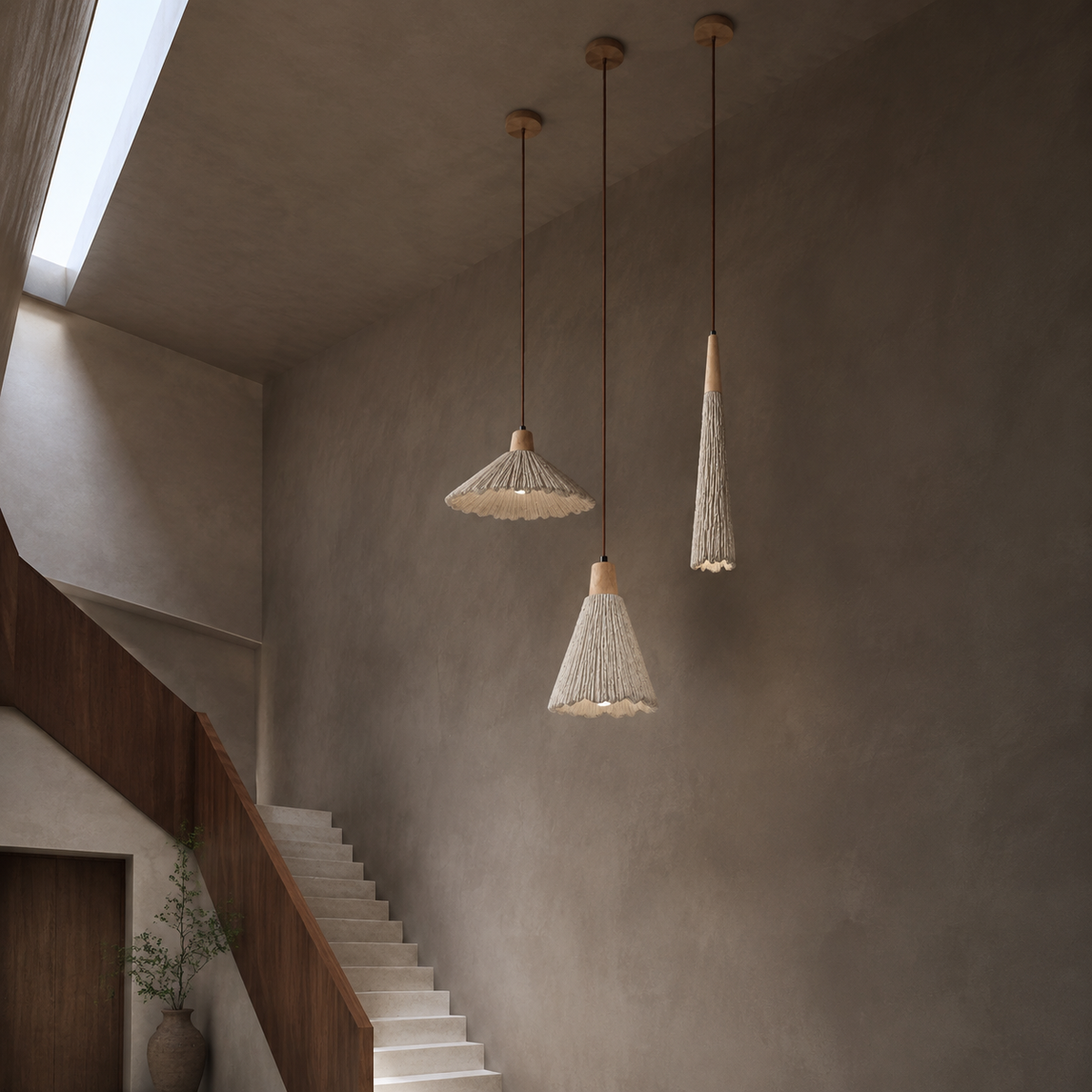 Suspension design en travertin pour chambre à coucher