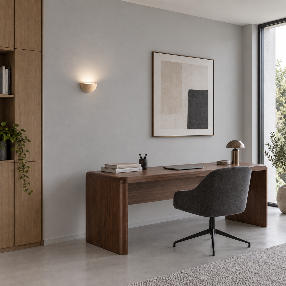 Wabi sabi stenen wandlamp