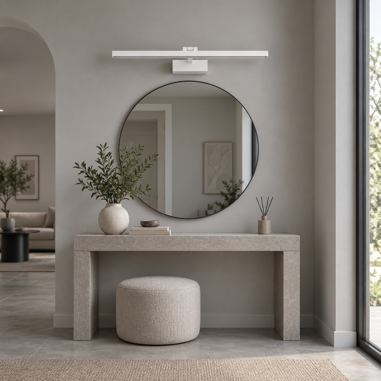 Minimalist One Frame Shape Wall Light Fixture