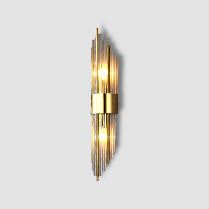 Gouden Kristallen Wandlamp