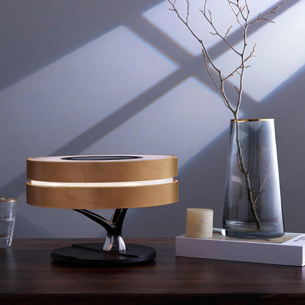 Lampe de bureau moderne avec haut-parleur et chargeur sans fil