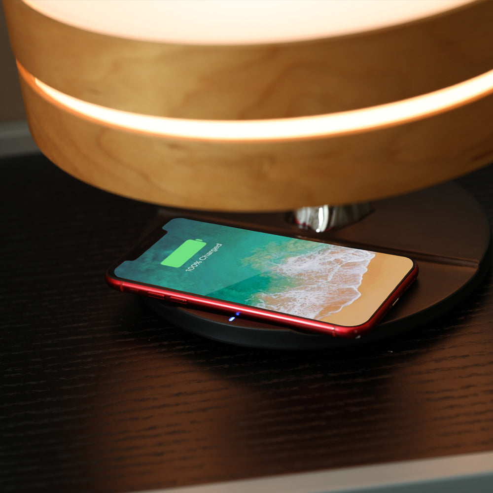 Lampe de bureau moderne avec haut-parleur et chargeur sans fil