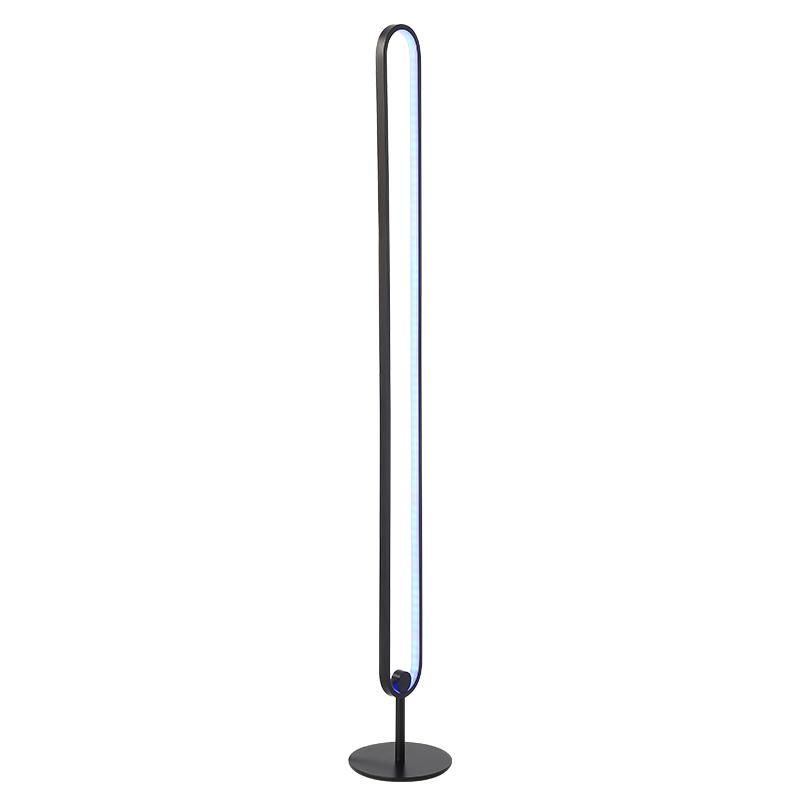Lampadaire LED minimaliste Warm Light avec finition aluminium