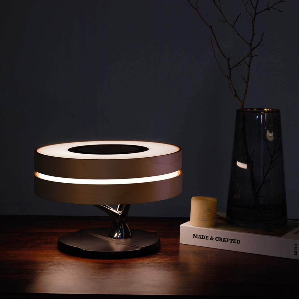 Lampe de bureau moderne avec haut-parleur et chargeur sans fil
