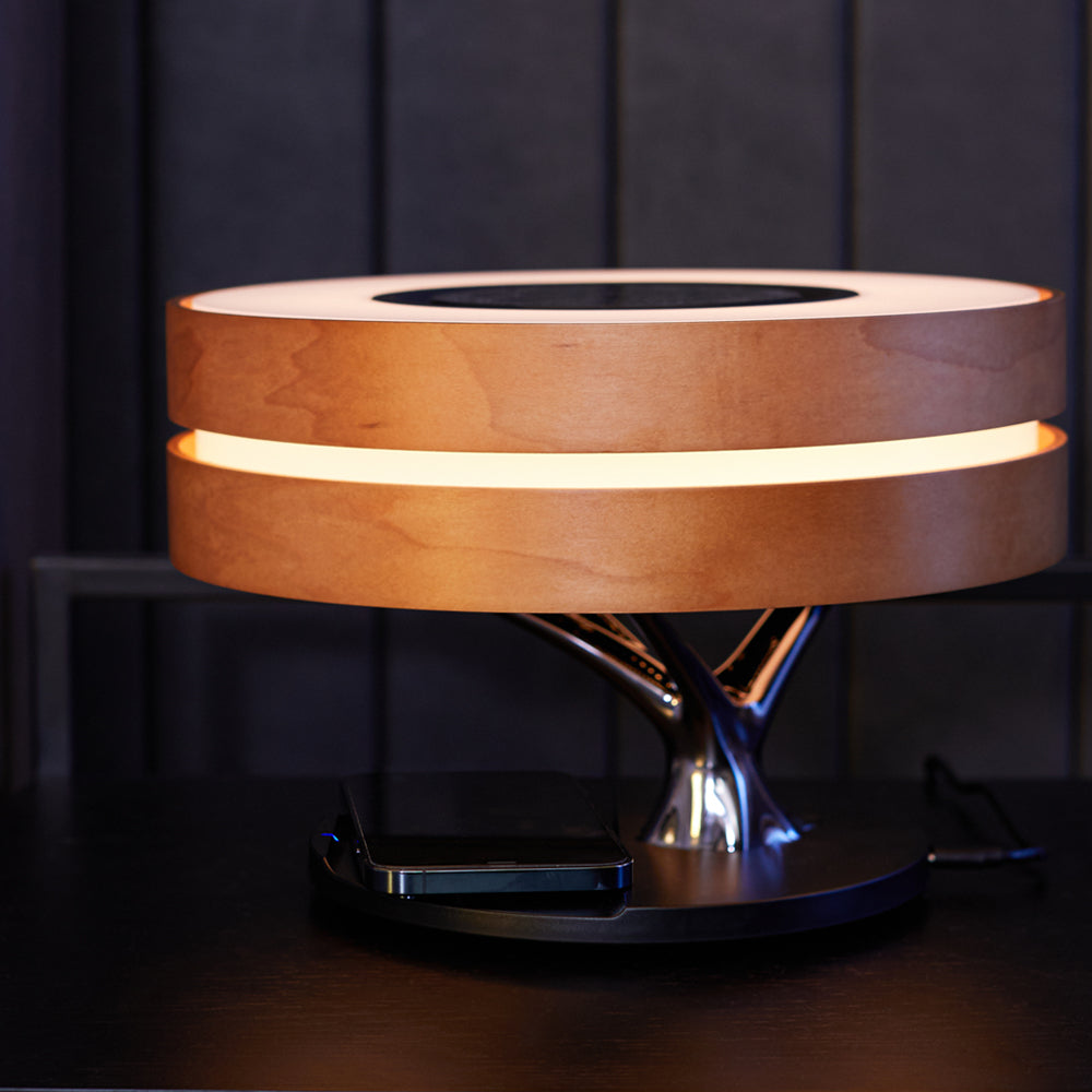 Lampe de bureau moderne avec haut-parleur et chargeur sans fil