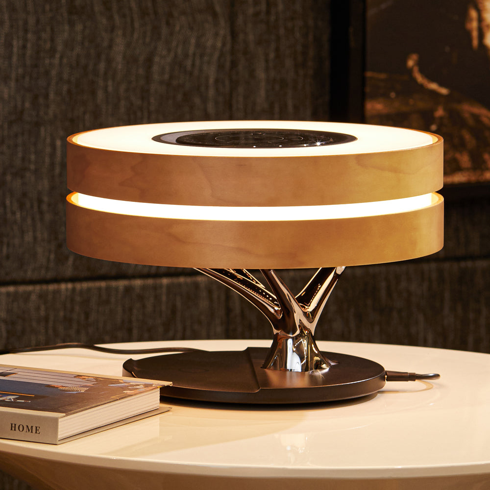 Lampe de bureau moderne avec haut-parleur et chargeur sans fil