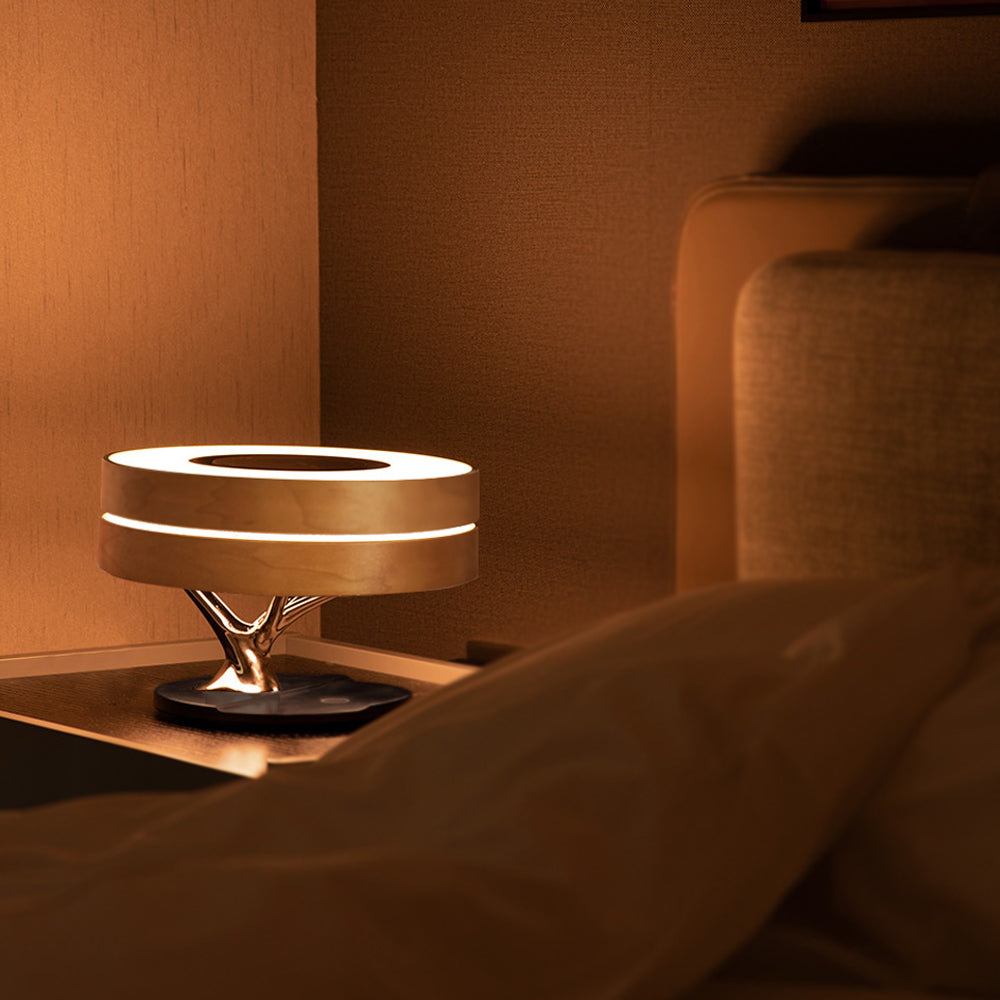 Lampe de bureau moderne avec haut-parleur et chargeur sans fil