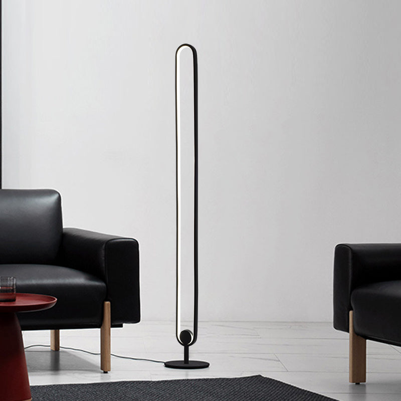Lampadaire LED minimaliste Warm Light avec finition aluminium