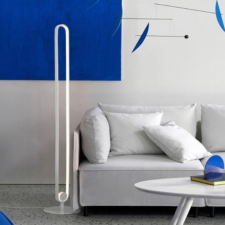 Lampadaire LED minimaliste Warm Light avec finition aluminium