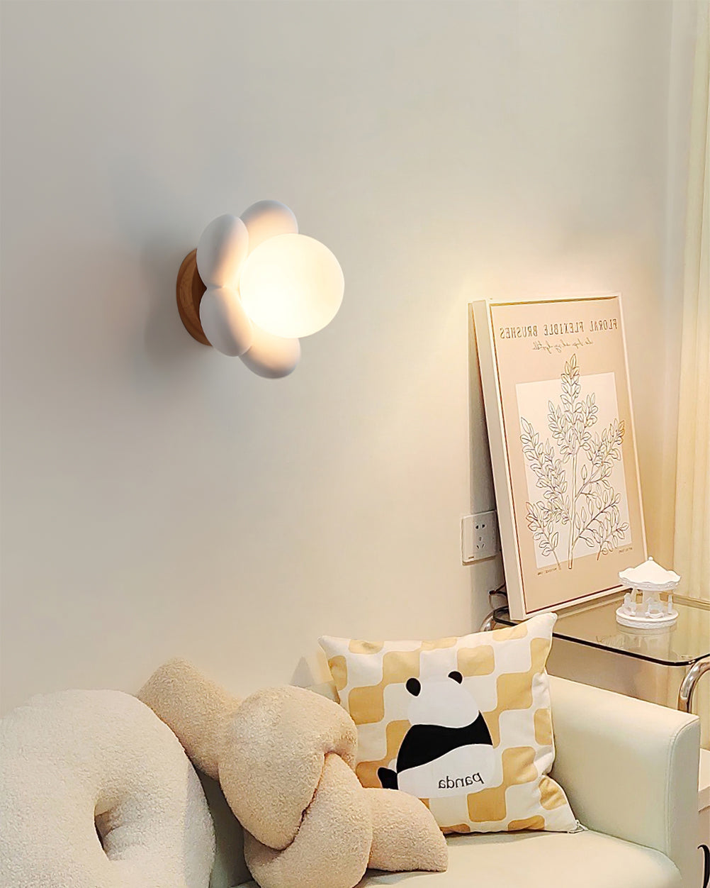 Lámpara de pared mini flor