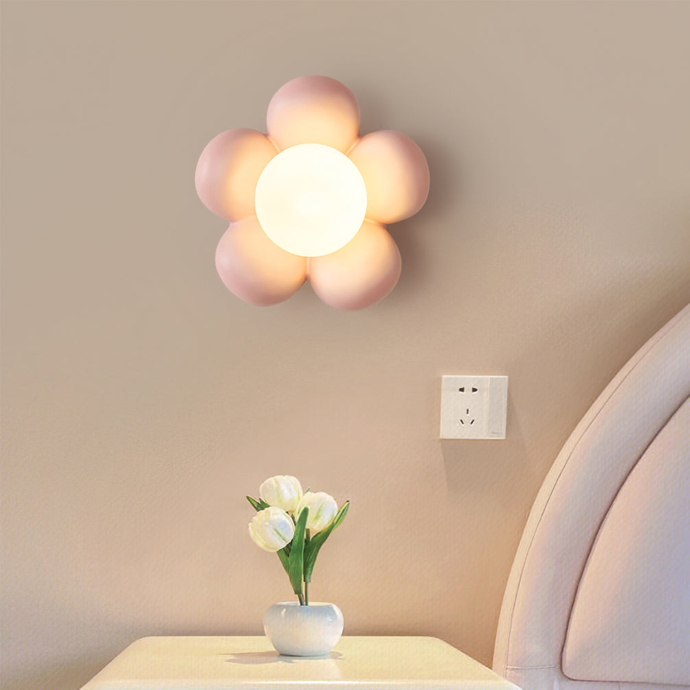 Lámpara de pared mini flor