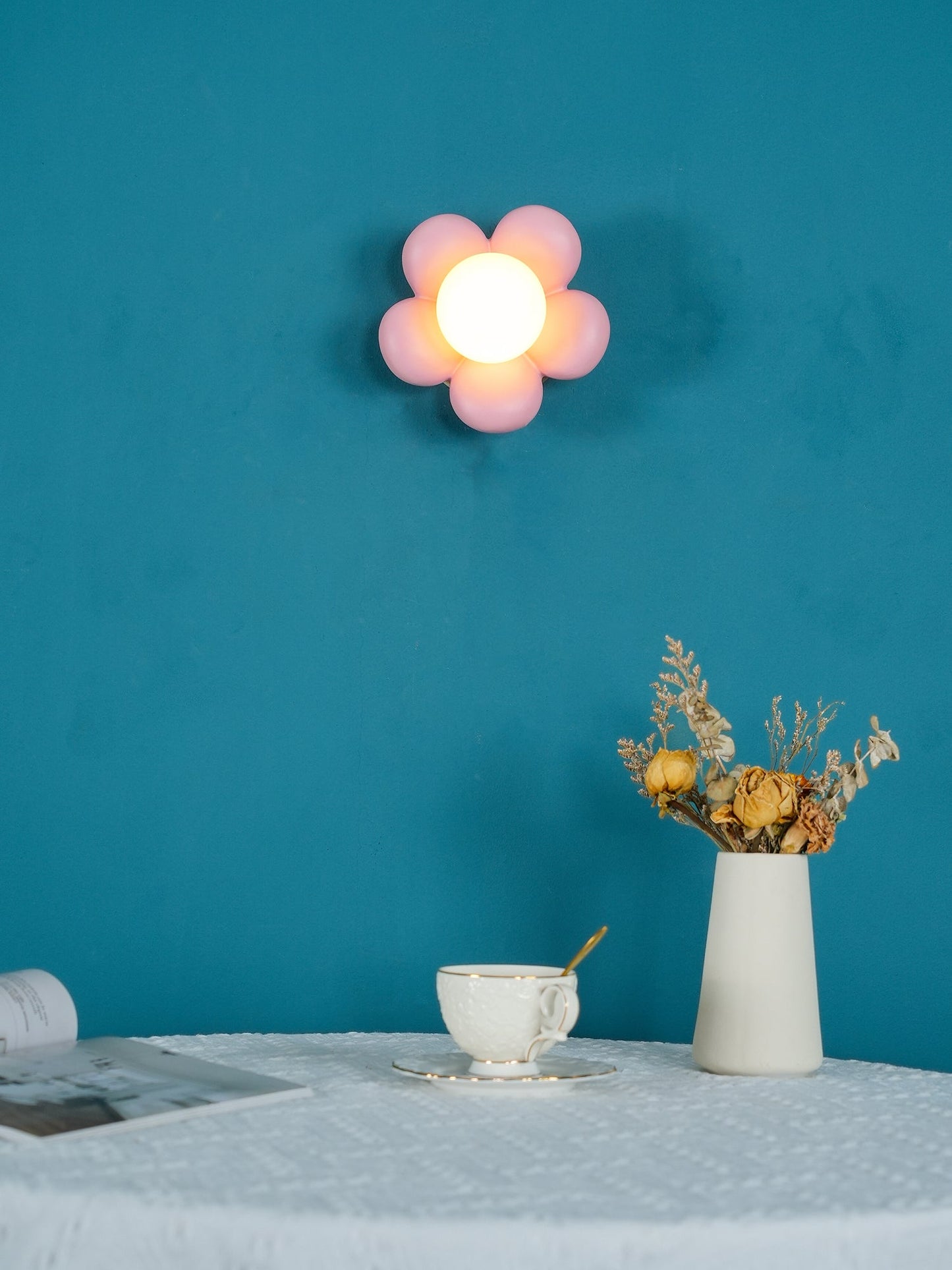 Lámpara de pared mini flor