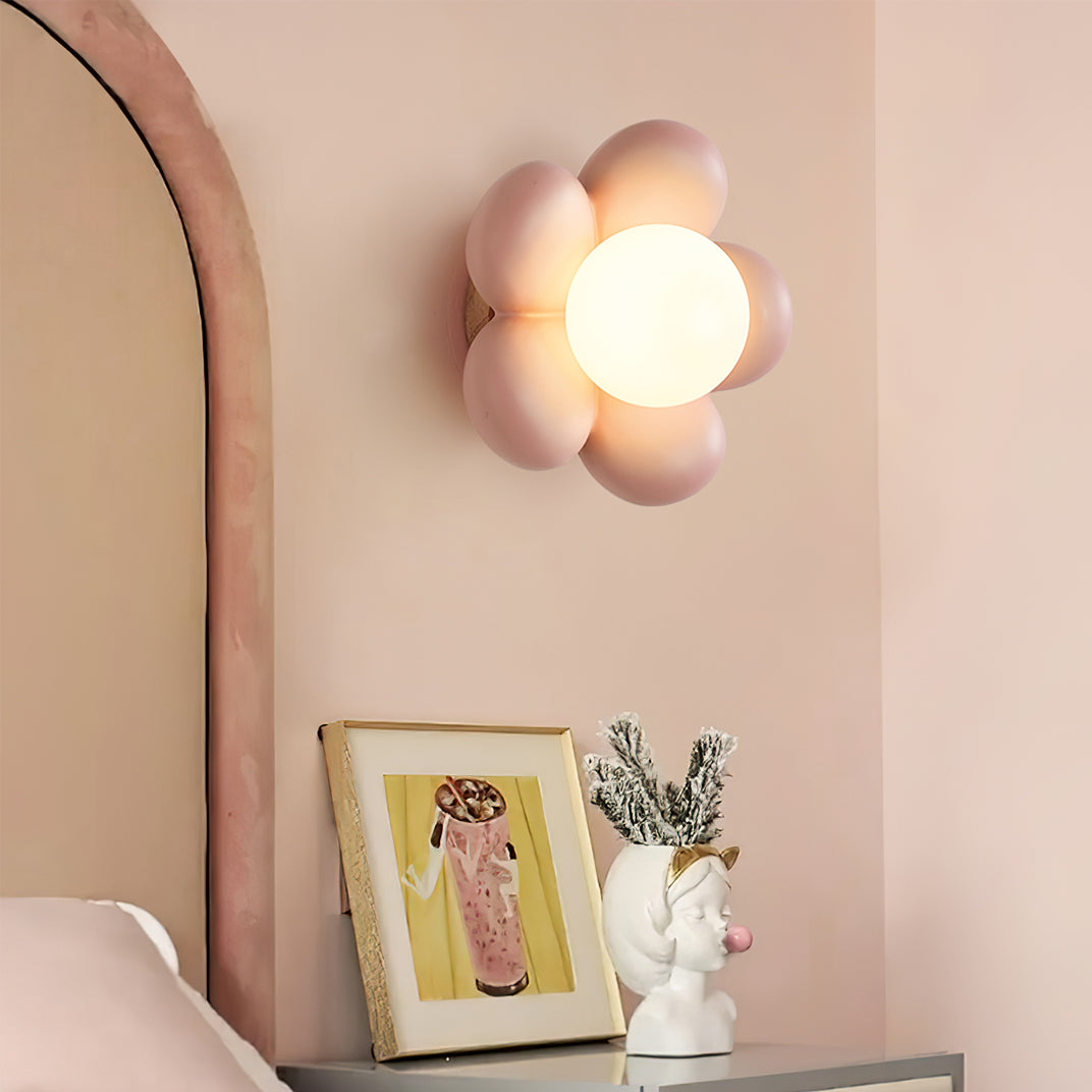Lámpara de pared mini flor