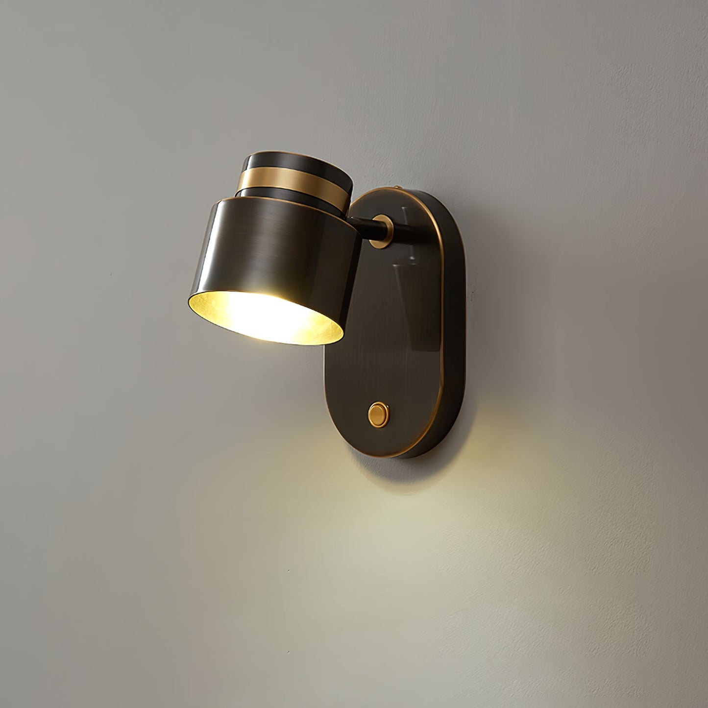 Lámpara de pared negra brillante