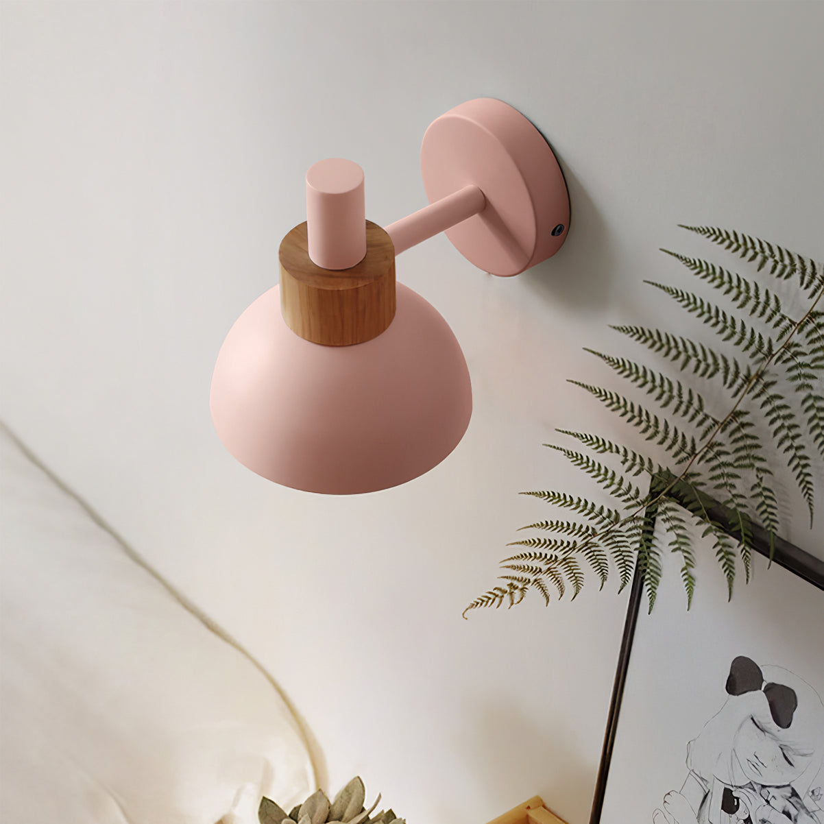 Lampe murale minimaliste en bois