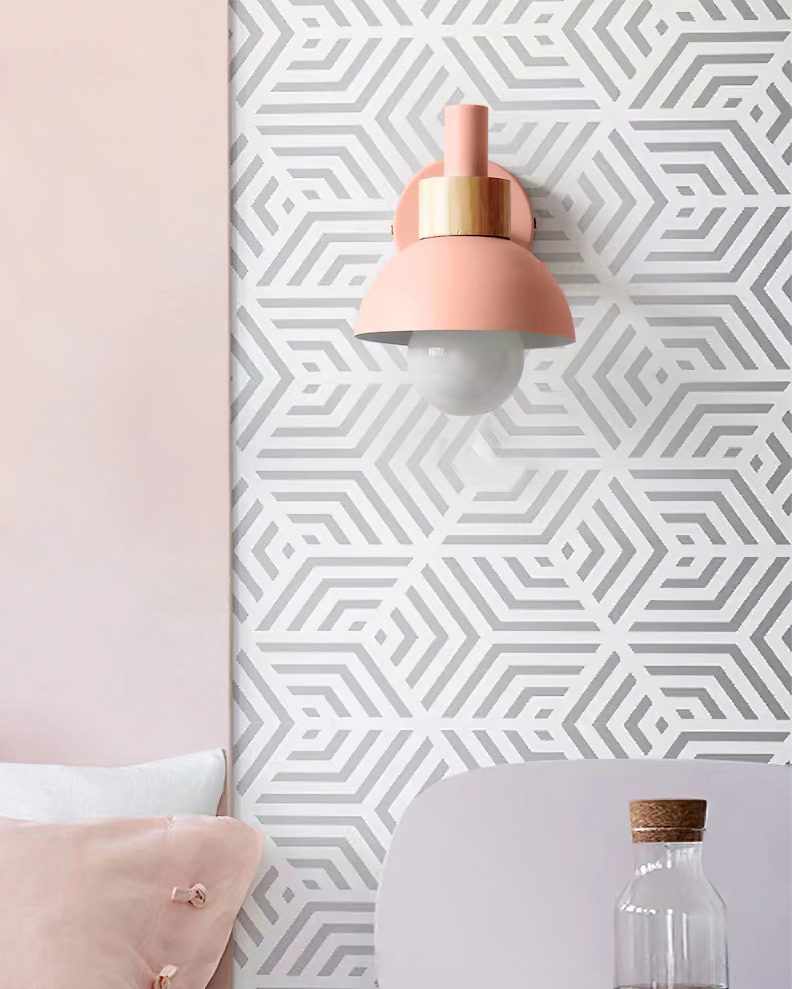 Lampe murale minimaliste en bois