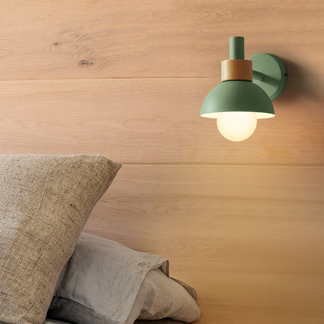 Lampe murale minimaliste en bois