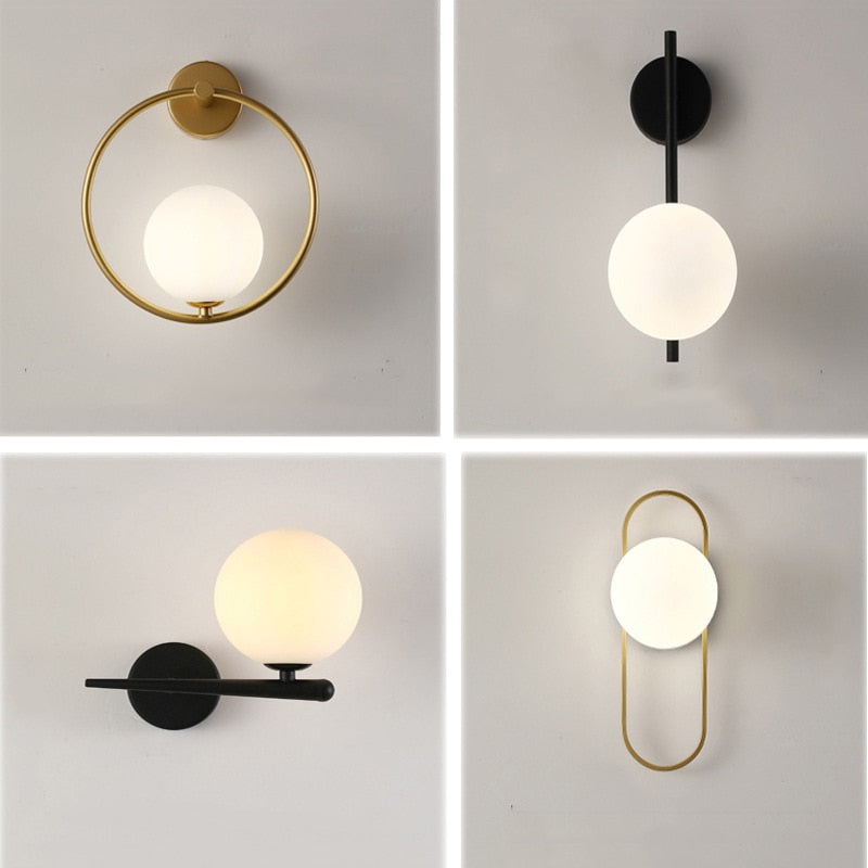 Wandlamp met Scandinavische lamp